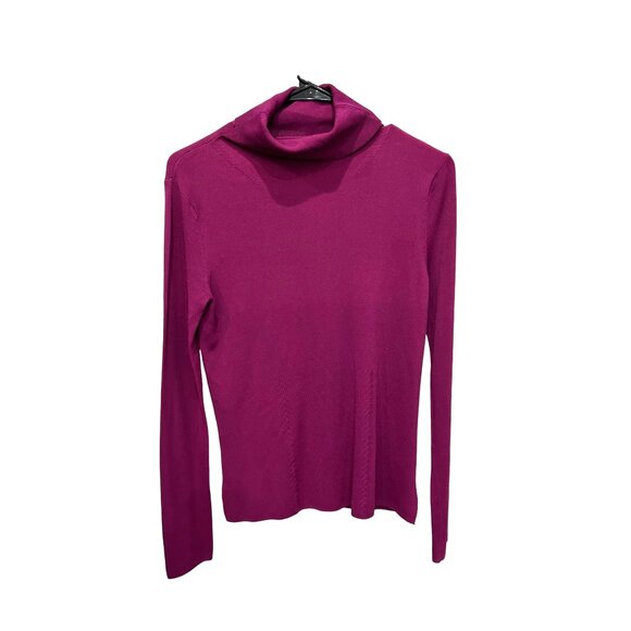C'est City Womens Knit Turtleneck Sweater Magenta Sz S - Picture 1 of 9